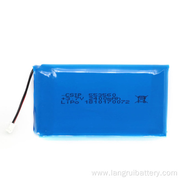 2400mAh 3.7v rechargeable Lipo battery for power bank